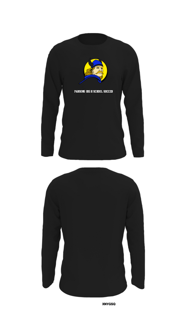 Long Sleeve Performance Shirt, Parsons High School Soccer, Men's Soccer, Teamtime, Team time, sublimation, custom sports apparel, team uniforms, spirit wear, spiritwear, sports uniforms, custom shirts, team store, custom team store, fundraiser sports, apparel fundraiser