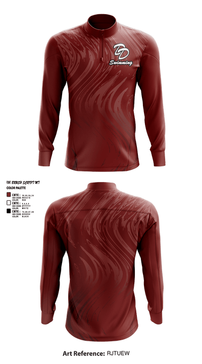 David Douglas High School Swimming 22345168 Quarter Zip Jacket - 3
