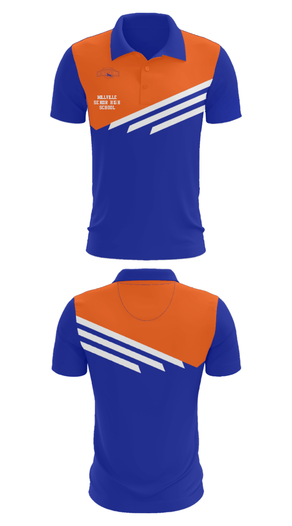 Short Sleeve Performance Polo, Millville Senior High School, Spirit Store, Teamtime, Team time, sublimation, custom sports apparel, team uniforms, spirit wear, spiritwear, sports uniforms, custom shirts, team store, custom team store, fundraiser sports, apparel fundraiser