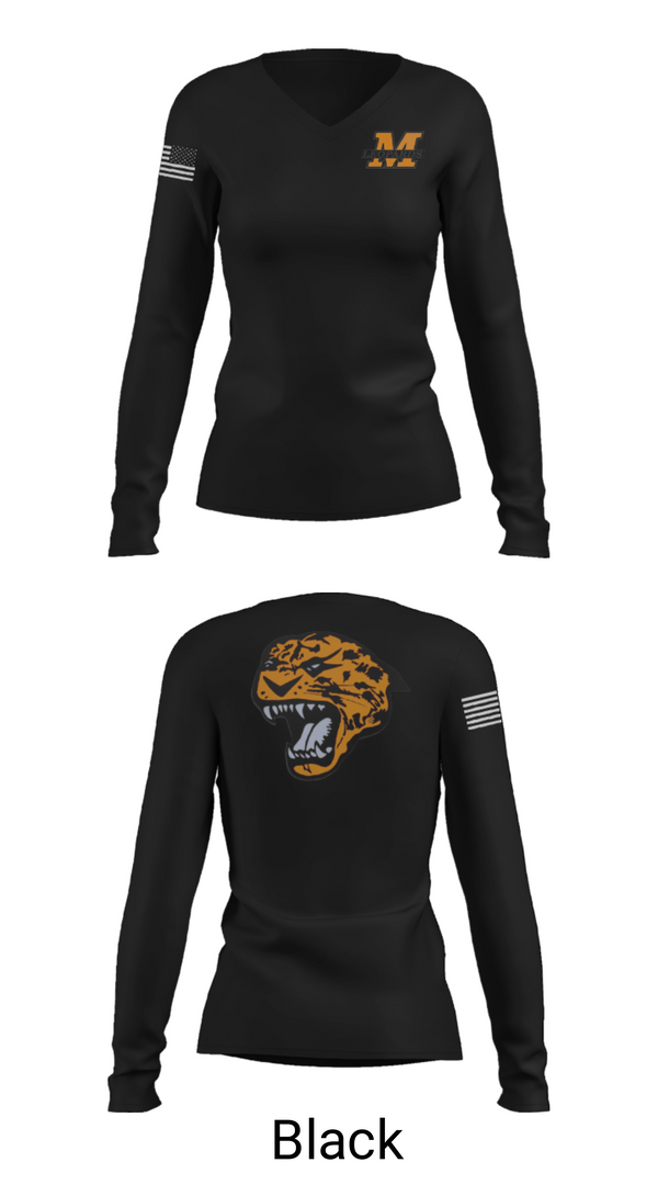 Women's Long Sleeve Vneck Shirt, Malvern High School Volleyball, Women's Volleyball, Teamtime, Team time, sublimation, custom sports apparel, team uniforms, spirit wear, spiritwear, sports uniforms, custom shirts, team store, custom team store, fundraiser sports, apparel fundraiser