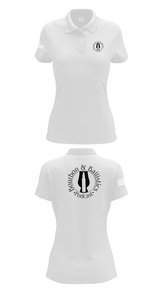 Womens Short Sleeve Performance Polo, Bpurbon and Ballistics Podcast, , Teamtime, Team time, sublimation, custom sports apparel, team uniforms, spirit wear, spiritwear, sports uniforms, custom shirts, team store, custom team store, fundraiser sports, apparel fundraiser