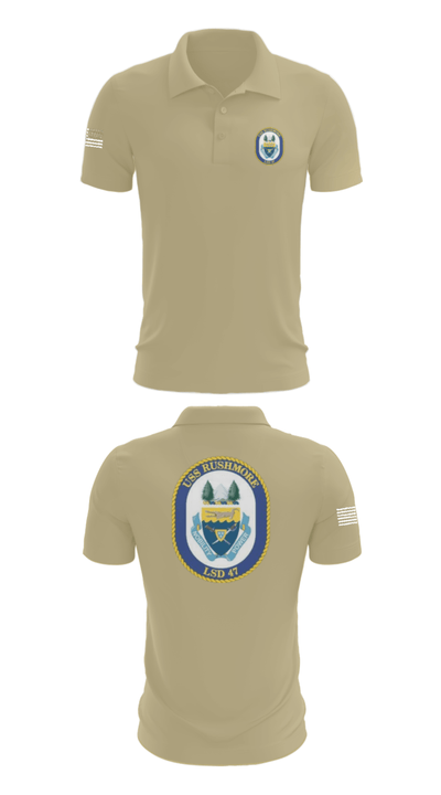 USS RUSHMORE 78932182 Short Sleeve Performance Polo - 83