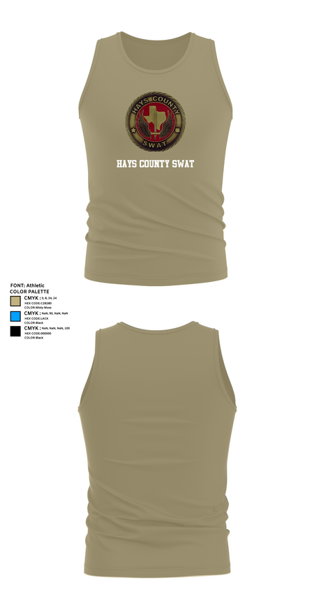 Tank Top, Hays County SWAT, Police, Teamtime, Team time, sublimation, custom sports apparel, team uniforms, spirit wear, spiritwear, sports uniforms, custom shirts, team store, custom team store, fundraiser sports, apparel fundraiser