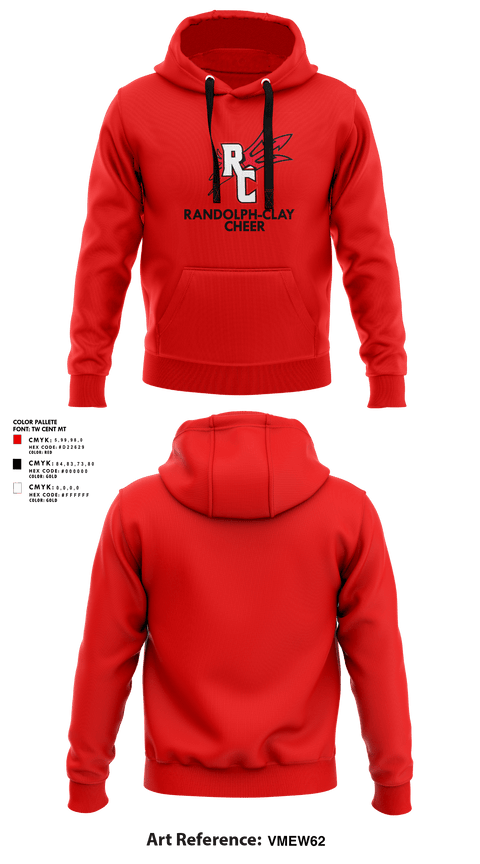 Hoodie, Randolph-Clay High School Cheer, Cheer, Teamtime, Team time, sublimation, custom sports apparel, team uniforms, spirit wear, spiritwear, sports uniforms, custom shirts, team store, custom team store, fundraiser sports, apparel fundraiser
