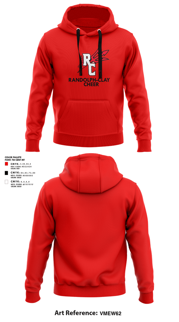 Hoodie, Randolph-Clay High School Cheer, Cheer, Teamtime, Team time, sublimation, custom sports apparel, team uniforms, spirit wear, spiritwear, sports uniforms, custom shirts, team store, custom team store, fundraiser sports, apparel fundraiser