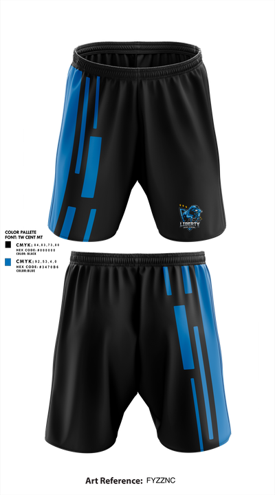 Liberty high school football 28328260 Athletic Shorts With Pockets - 1