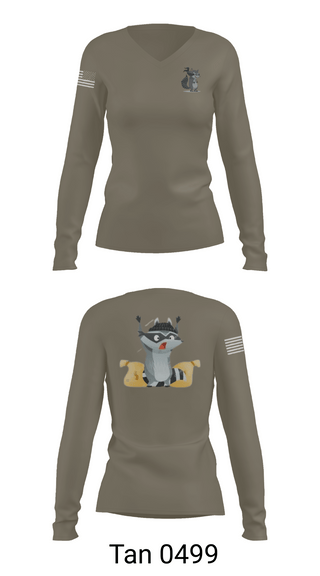 Womens Long Sleeve Vneck Shirt, 2-2 B Co., Army, Teamtime, Team time, sublimation, custom sports apparel, team uniforms, spirit wear, spiritwear, sports uniforms, custom shirts, team store, custom team store, fundraiser sports, apparel fundraiser