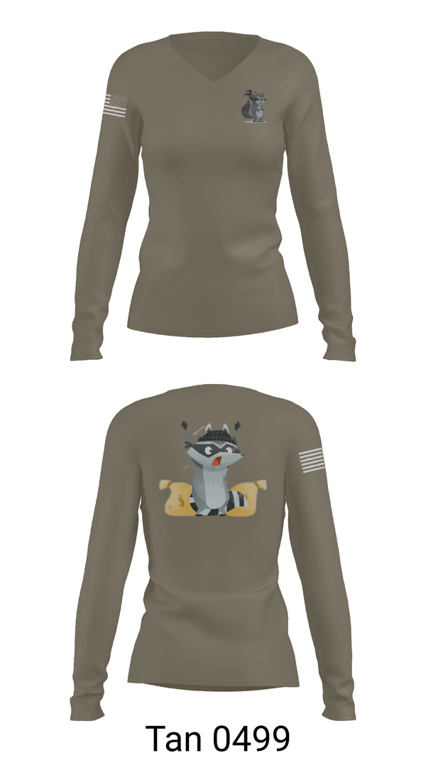 Womens Long Sleeve Vneck Shirt, 2-2 B Co., Army, Teamtime, Team time, sublimation, custom sports apparel, team uniforms, spirit wear, spiritwear, sports uniforms, custom shirts, team store, custom team store, fundraiser sports, apparel fundraiser