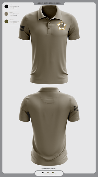 Short Sleeve Performance Polo, Deputy Cleveland, Police, Teamtime, Team time, sublimation, custom sports apparel, team uniforms, spirit wear, spiritwear, sports uniforms, custom shirts, team store, custom team store, fundraiser sports, apparel fundraiser