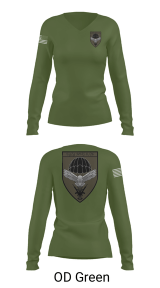 Womens Long Sleeve Vneck Shirt, 8.FschJgRgt 26, Army, Teamtime, Team time, sublimation, custom sports apparel, team uniforms, spirit wear, spiritwear, sports uniforms, custom shirts, team store, custom team store, fundraiser sports, apparel fundraiser