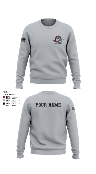 Crew Neck Sweatshirt, Braden River High School Wrestling, Wrestling, Teamtime, Team time, sublimation, custom sports apparel, team uniforms, spirit wear, spiritwear, sports uniforms, custom shirts, team store, custom team store, fundraiser sports, apparel fundraiser