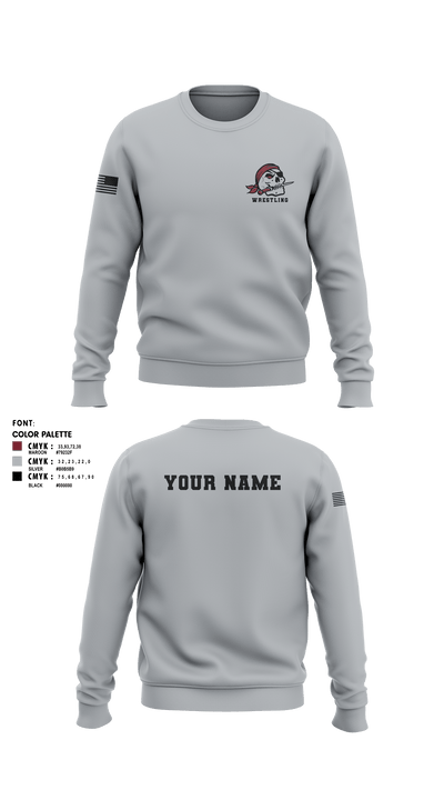 Braden River High School Wrestling 19591085 Crew Neck Sweatshirt - 1
