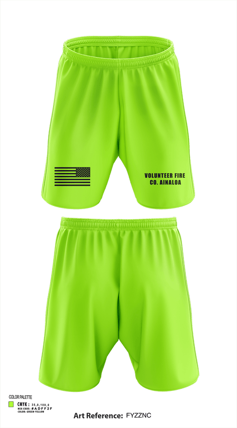 Athletic Shorts With Pockets, Volunteer Fire Co. Ainaloa, Fire Department, Teamtime, Team time, sublimation, custom sports apparel, team uniforms, spirit wear, spiritwear, sports uniforms, custom shirts, team store, custom team store, fundraiser sports, apparel fundraiser