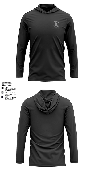 Colorado Lightning Basketball Club 24894382Long Sleeve Performance Shirt with hood - 1