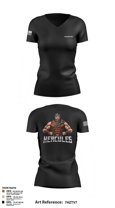 HHC, 710BSB 77309923 Women's Short Sleeve V-neck Shirt - 6