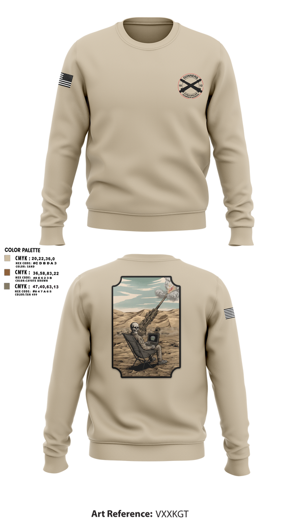 Crew Neck Sweatshirt, C-BTRY FDC, Army, Teamtime, Team time, sublimation, custom sports apparel, team uniforms, spirit wear, spiritwear, sports uniforms, custom shirts, team store, custom team store, fundraiser sports, apparel fundraiser