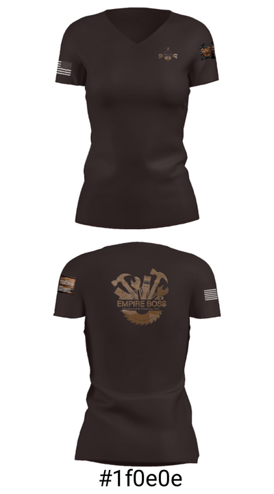 Empire Boss Hardwood & Flooring, INC 94656341 Women's Short Sleeve V-neck Shirt - 21