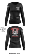 95TH EN 87153662 Women's Long Sleeve V-neck Shirt -1 3