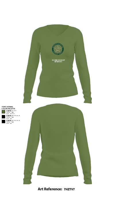 BROWARD SHERIFF EXPLORERS 82961941 Women's Long Sleeve V-neck Shirt - 40