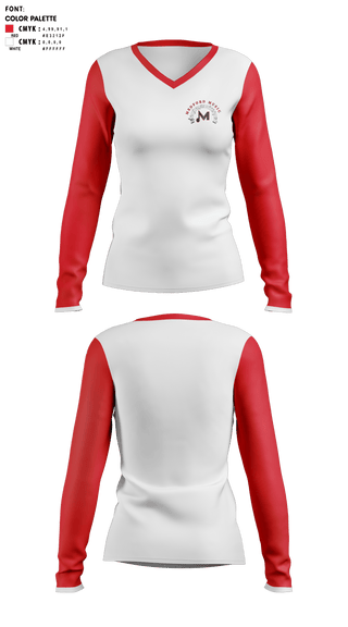 Womens Long Sleeve Vneck Shirt 1, Kankakee High School Band, Spirit Store, Teamtime, Team time, sublimation, custom sports apparel, team uniforms, spirit wear, spiritwear, sports uniforms, custom shirts, team store, custom team store, fundraiser sports, apparel fundraiser