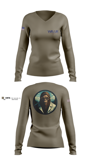 Womens Long Sleeve Vneck Shirt, Walter Reed Army Institute of Research - West, , Teamtime, Team time, sublimation, custom sports apparel, team uniforms, spirit wear, spiritwear, sports uniforms, custom shirts, team store, custom team store, fundraiser sports, apparel fundraiser