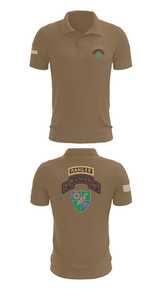 Short Sleeve Performance Polo, 2nd Battalion 75th Ranger Regiment, , Teamtime, Team time, sublimation, custom sports apparel, team uniforms, spirit wear, spiritwear, sports uniforms, custom shirts, team store, custom team store, fundraiser sports, apparel fundraiser