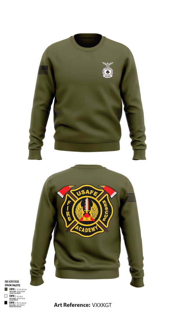 Crew Neck Sweatshirt, 435th CTS, Air Force, Teamtime, Team time, sublimation, custom sports apparel, team uniforms, spirit wear, spiritwear, sports uniforms, custom shirts, team store, custom team store, fundraiser sports, apparel fundraiser
