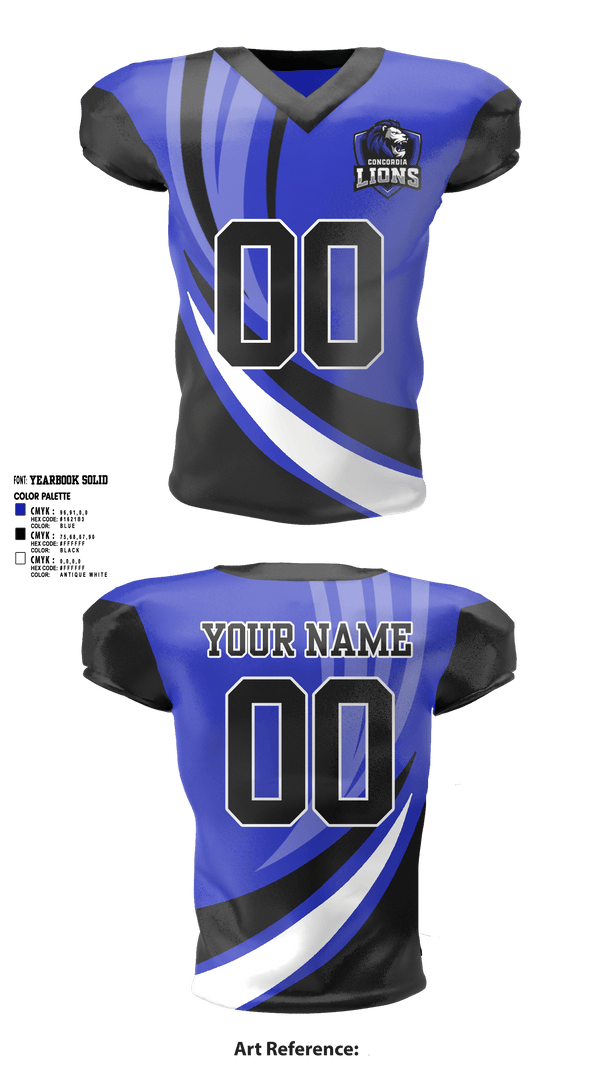 Football Jersey, Concordia Lions Viersen, Football, Teamtime, Team time, sublimation, custom sports apparel, team uniforms, spirit wear, spiritwear, sports uniforms, custom shirts, team store, custom team store, fundraiser sports, apparel fundraiser