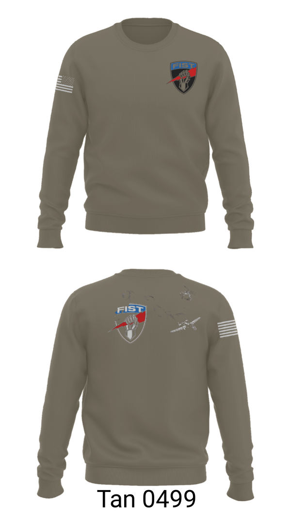 Crew Neck Sweatshirt, 3-172 FiST, Army, Teamtime, Team time, sublimation, custom sports apparel, team uniforms, spirit wear, spiritwear, sports uniforms, custom shirts, team store, custom team store, fundraiser sports, apparel fundraiser