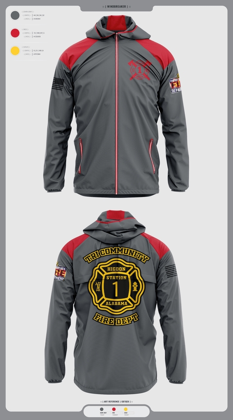 Windbreaker, Tri-Community fire, Fire Department, Teamtime, Team time, sublimation, custom sports apparel, team uniforms, spirit wear, spiritwear, sports uniforms, custom shirts, team store, custom team store, fundraiser sports, apparel fundraiser
