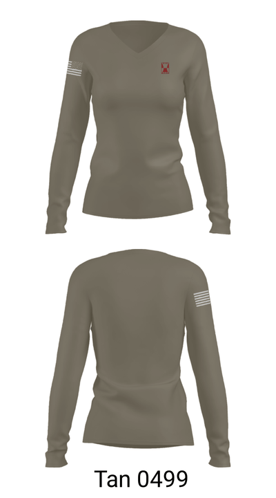 647 RSG 4218296 Women's Long Sleeve V-neck Shirt - 77
