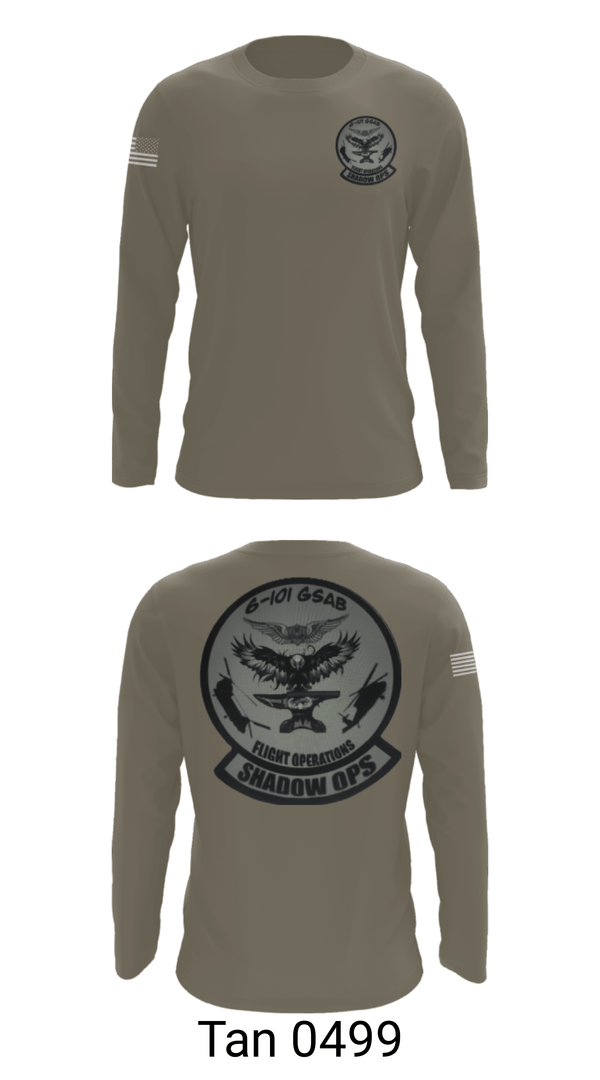 Long Sleeve Performance Shirt, Iron Eagle Shadow Ops, Army, Teamtime, Team time, sublimation, custom sports apparel, team uniforms, spirit wear, spiritwear, sports uniforms, custom shirts, team store, custom team store, fundraiser sports, apparel fundraiser