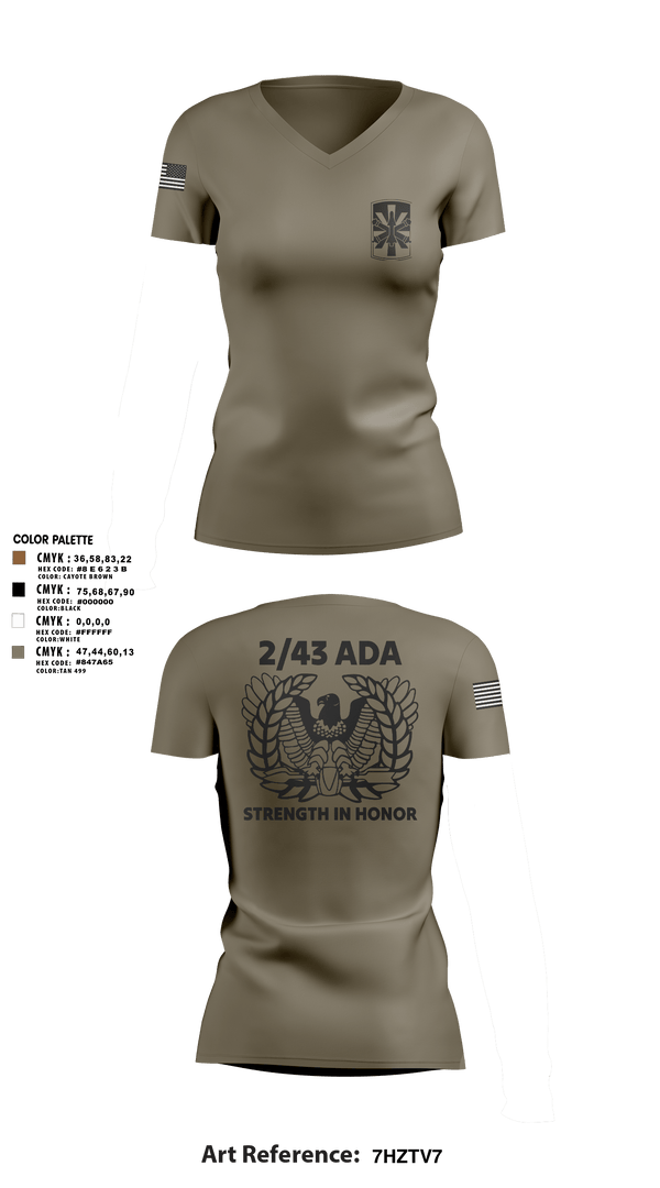 Womens Short Sleeve Vneck Shirt, 2/43 ADA, Army, Teamtime, Team time, sublimation, custom sports apparel, team uniforms, spirit wear, spiritwear, sports uniforms, custom shirts, team store, custom team store, fundraiser sports, apparel fundraiser