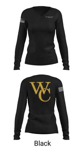 Womens Long Sleeve Vneck Shirt, Woodford County High School Golf, Golf, Teamtime, Team time, sublimation, custom sports apparel, team uniforms, spirit wear, spiritwear, sports uniforms, custom shirts, team store, custom team store, fundraiser sports, apparel fundraiser