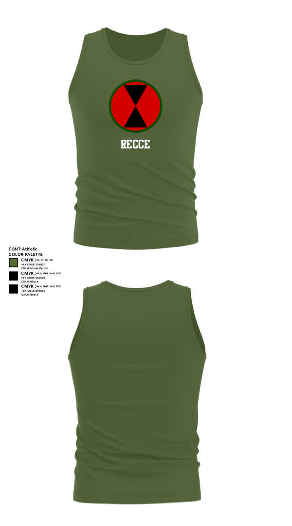 Tank Top, RECCE, Army, Teamtime, Team time, sublimation, custom sports apparel, team uniforms, spirit wear, spiritwear, sports uniforms, custom shirts, team store, custom team store, fundraiser sports, apparel fundraiser