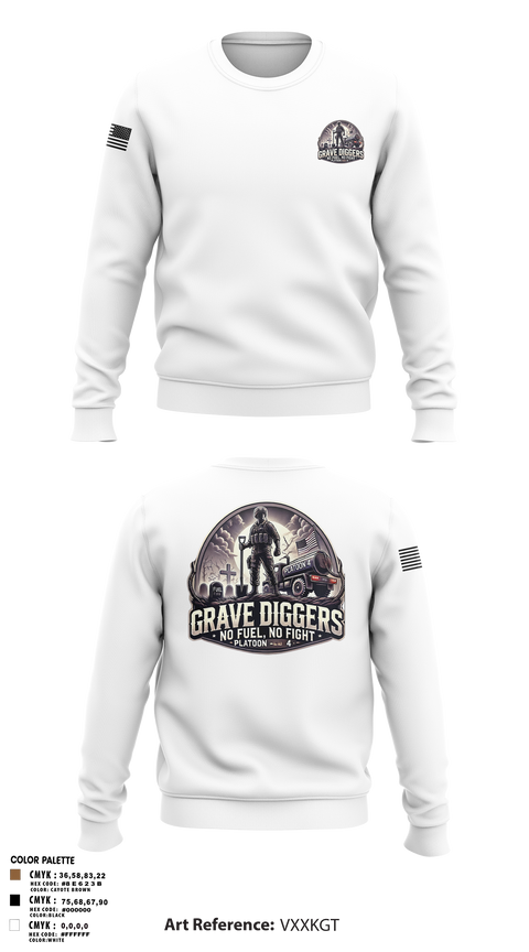Crew Neck Sweatshirt, Gravediggers, , Teamtime, Team time, sublimation, custom sports apparel, team uniforms, spirit wear, spiritwear, sports uniforms, custom shirts, team store, custom team store, fundraiser sports, apparel fundraiser