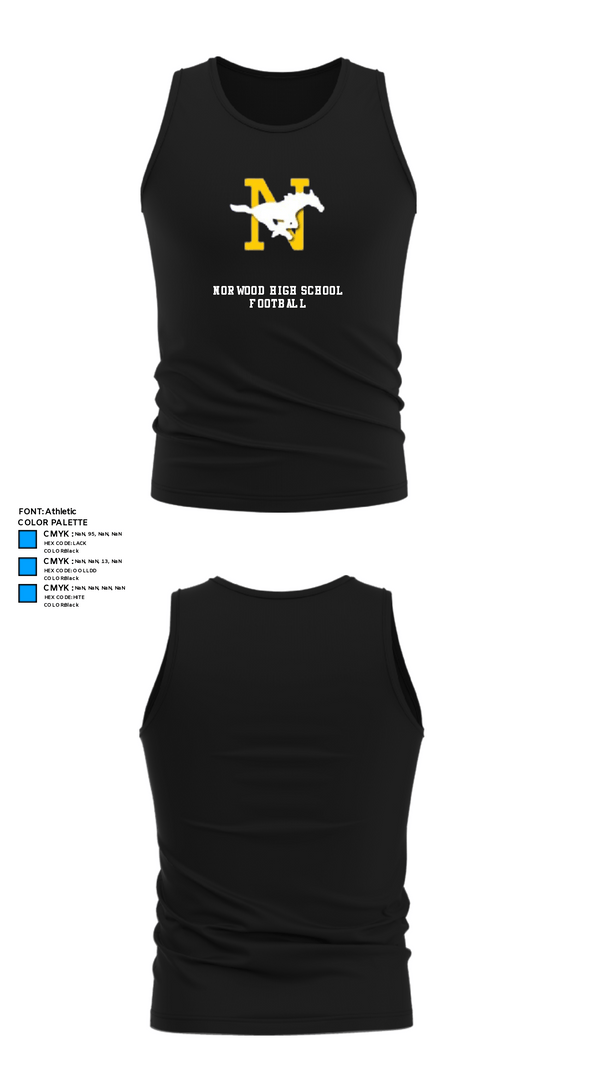 Tank Top, Norwood High School Football, Football, Teamtime, Team time, sublimation, custom sports apparel, team uniforms, spirit wear, spiritwear, sports uniforms, custom shirts, team store, custom team store, fundraiser sports, apparel fundraiser