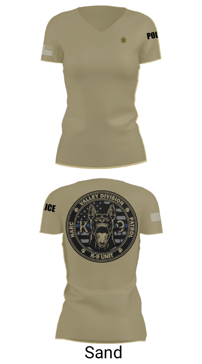 VALLEY K9 75951631 Women's Short Sleeve V-neck Shirt - 84