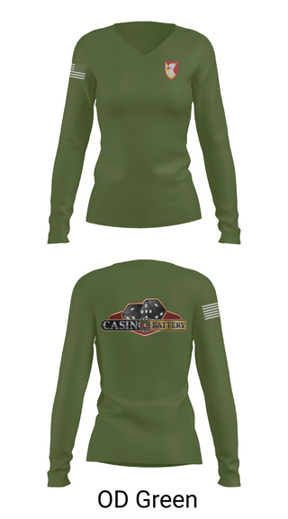 Womens Long Sleeve Vneck Shirt, Charlie Battery, 1st Battalion 1st Air Defense Artillery Regiment, , Teamtime, Team time, sublimation, custom sports apparel, team uniforms, spirit wear, spiritwear, sports uniforms, custom shirts, team store, custom team store, fundraiser sports, apparel fundraiser