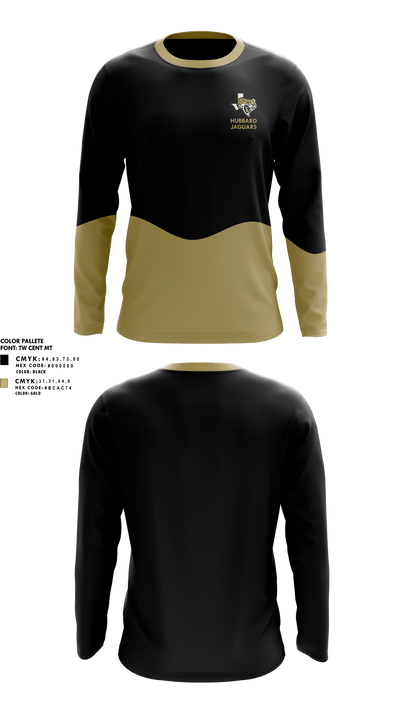 Hubbard High School 72128018 Long Sleeve Performance Shirt - 10