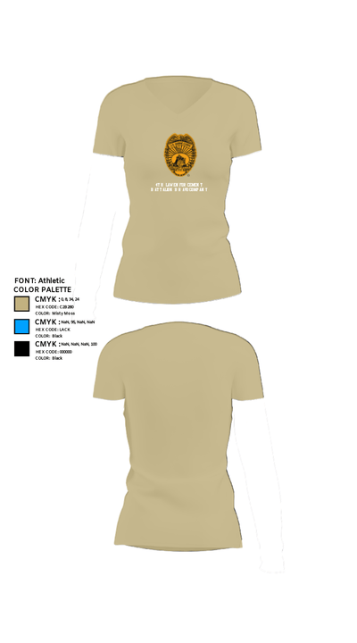 4th Law Enforcement Battalion Bravo Company 77737735 Women's Short Sleeve V-neck Shirt - 84