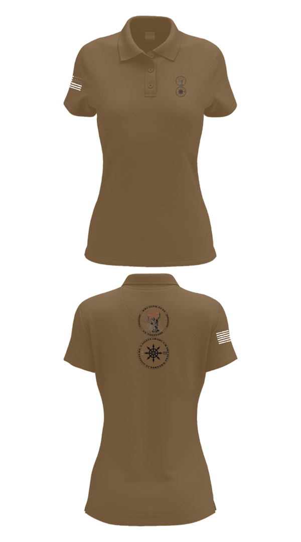 Women's Short Sleeve Performance Polo, 205th HHC, National Guard, Teamtime, Team time, sublimation, custom sports apparel, team uniforms, spirit wear, spiritwear, sports uniforms, custom shirts, team store, custom team store, fundraiser sports, apparel fundraiser