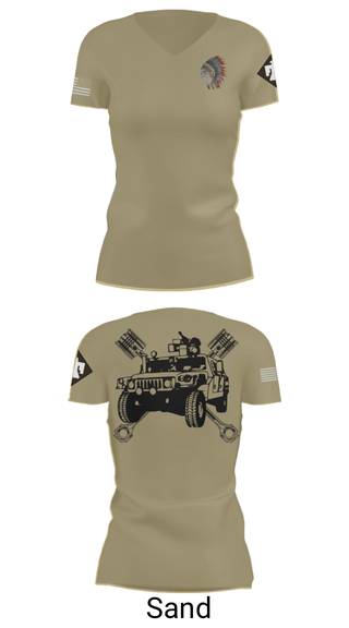 Womens Short Sleeve Vneck Shirt, FMS 1, OKARNG, , Teamtime, Team time, sublimation, custom sports apparel, team uniforms, spirit wear, spiritwear, sports uniforms, custom shirts, team store, custom team store, fundraiser sports, apparel fundraiser