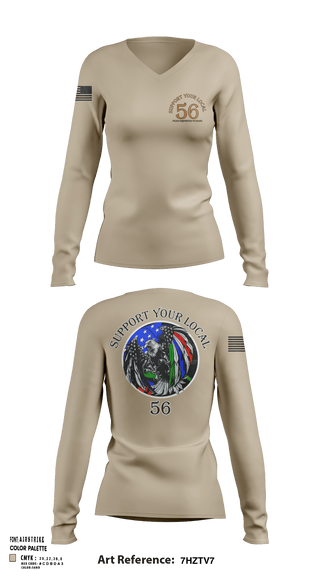 Womens Long Sleeve Vneck Shirt, Eternal few le/ff mc, , Teamtime, Team time, sublimation, custom sports apparel, team uniforms, spirit wear, spiritwear, sports uniforms, custom shirts, team store, custom team store, fundraiser sports, apparel fundraiser