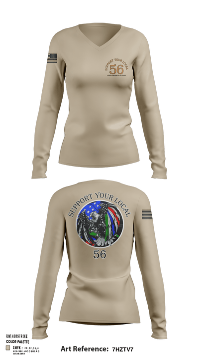 Eternal few le/ff mc 84606647 Women's Long Sleeve V-neck Shirt - 122