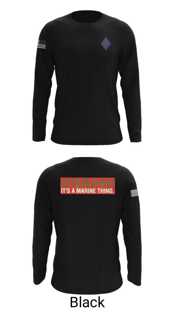 Long Sleeve Performance Shirt, 1st Marine Regiment, Marines, Teamtime, Team time, sublimation, custom sports apparel, team uniforms, spirit wear, spiritwear, sports uniforms, custom shirts, team store, custom team store, fundraiser sports, apparel fundraiser