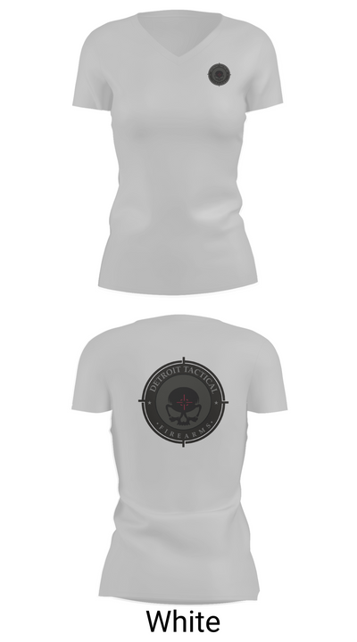 Detroit Tactical Firearms 87119150 Women's Short Sleeve V-neck Shirt - 19