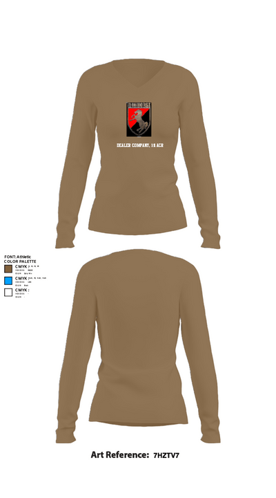 Dealer Company, 1/11 ACR 26717697 Women's Long Sleeve V-neck Shirt - 2