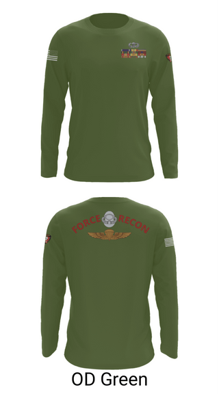 Long Sleeve Performance Shirt, B Co. 3rd Recon BnForce Reconnaissance, Marines, Teamtime, Team time, sublimation, custom sports apparel, team uniforms, spirit wear, spiritwear, sports uniforms, custom shirts, team store, custom team store, fundraiser sports, apparel fundraiser