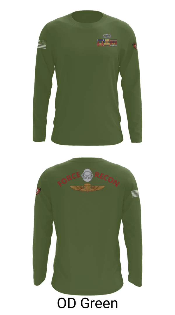Long Sleeve Performance Shirt, B Co. 3rd Recon BnForce Reconnaissance, Marines, Teamtime, Team time, sublimation, custom sports apparel, team uniforms, spirit wear, spiritwear, sports uniforms, custom shirts, team store, custom team store, fundraiser sports, apparel fundraiser